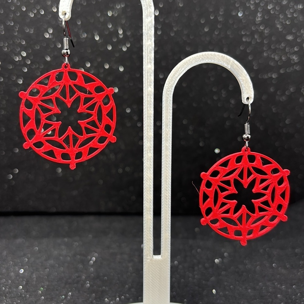 The Flora Vine Red Earrings - Picture 4 of 4